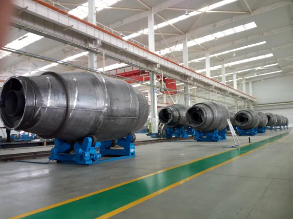 Línea de soldadura de tanques mezcladores de concreto