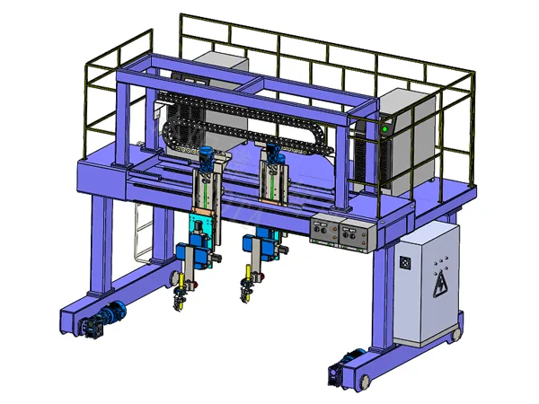Máquina de soldadura de pórtico para vigas de chasis de remolque