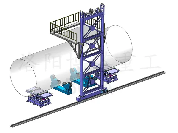 Linha de produção de soldagem de torre eólica