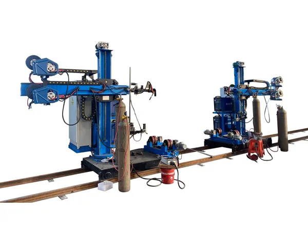 Large scale welding column and boom systems